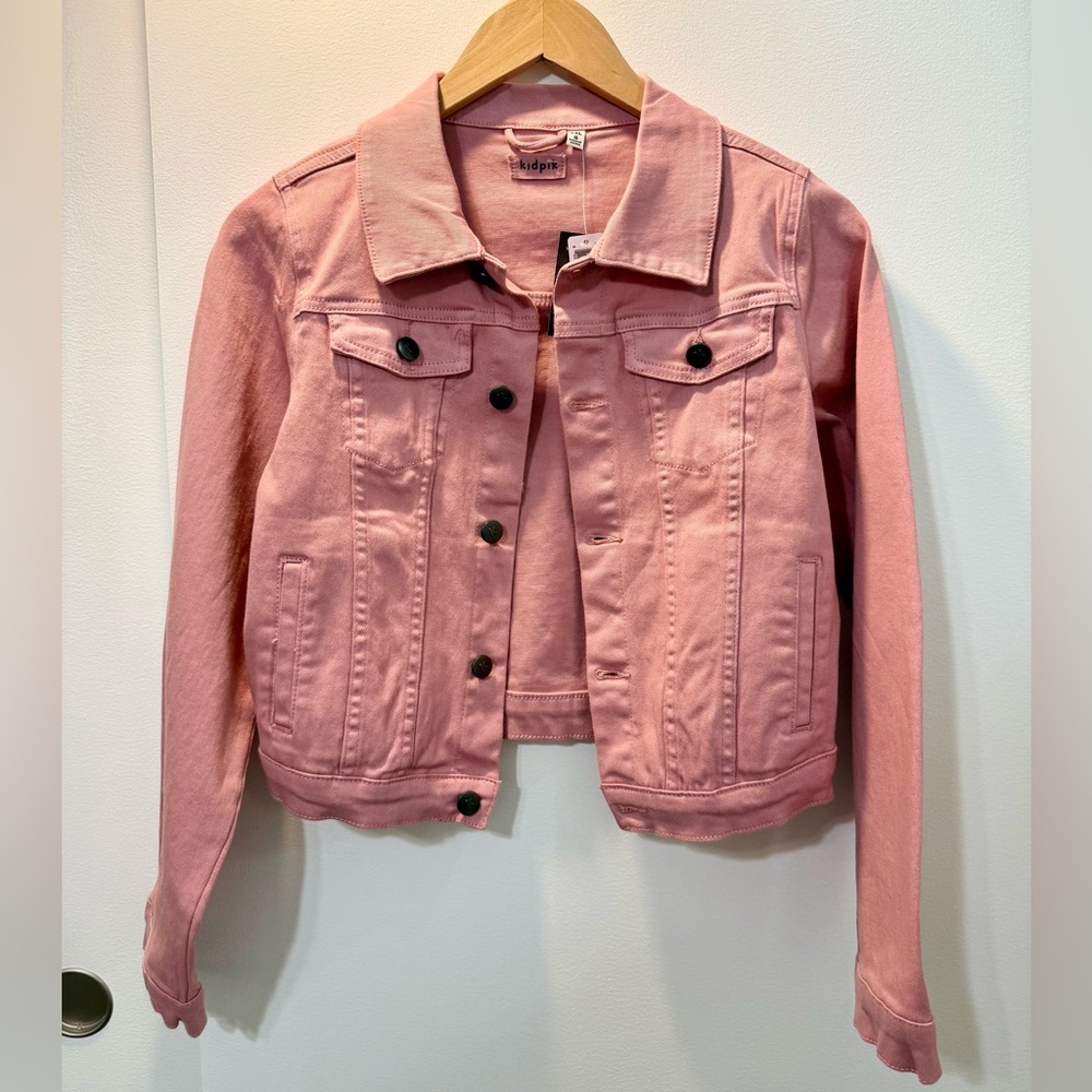 kidpik Girls Blush Pink Denim Jacket NWT Sz16